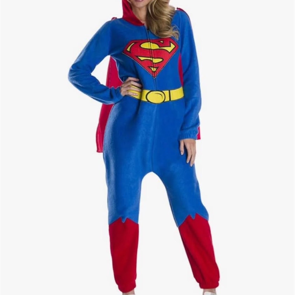 Superman Hooded Onesie Costume pjs